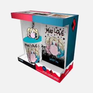 Dc-Comics-Harley-Quinn-Mad-Love-Gift-Set-Mug-Notebook-Keychain - Kaboom Collectibles