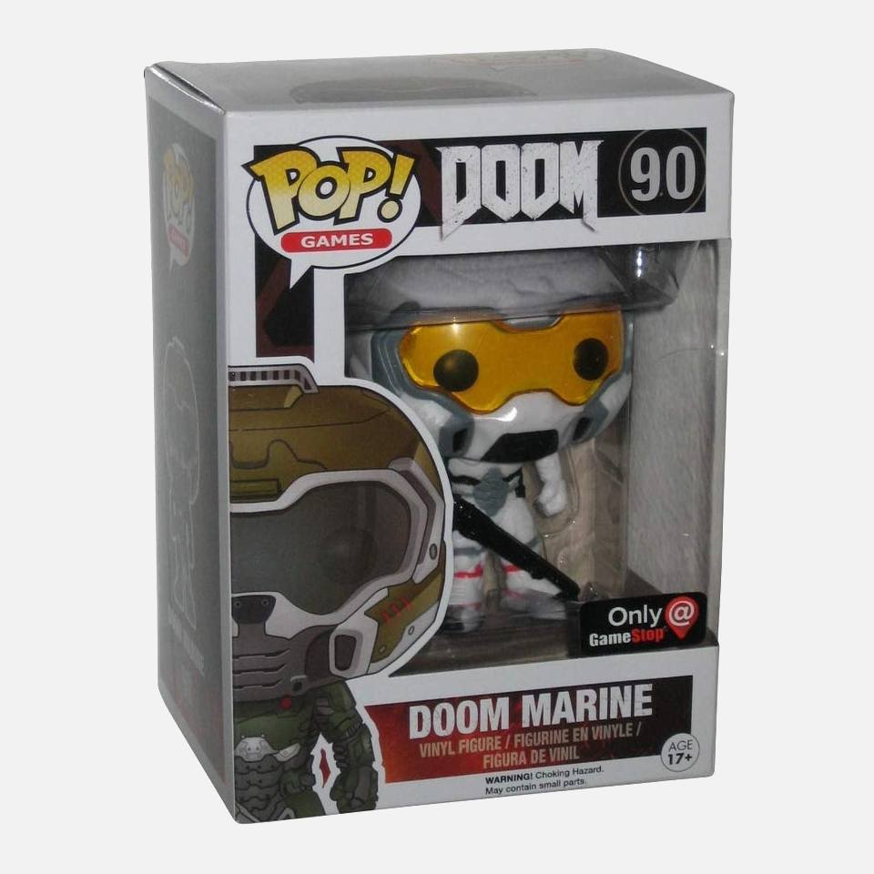 Funko-Pop-Doom-Marine-White-90-Game-Stop-Exclusive - Kaboom Collectibles