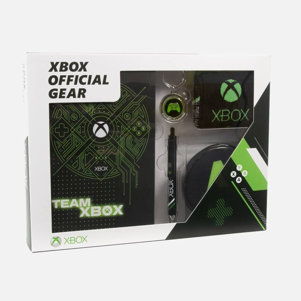 Microsoft-Xbox-Gift-Set-Notebook-4x-Coasters-Pen-Keychain-Socks - Kaboom Collectibles