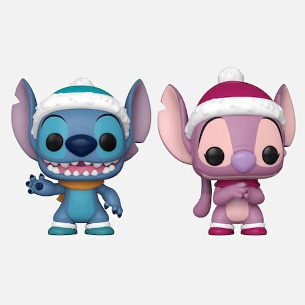Funko-Pop-Disney-Lilo-Stitch-Winter-Stitch-and-Angel-2-Pack-Figures-Exclusive - Kaboom Collectibles