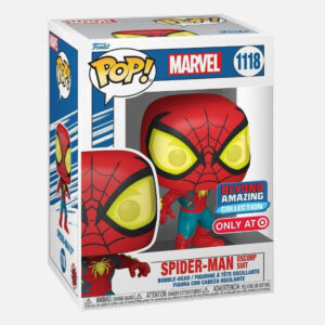 Funko-Pop-Marvel-Spider-Man-Oscorp-Suit-1118-Exclusive-2 - Kaboom Collectibles