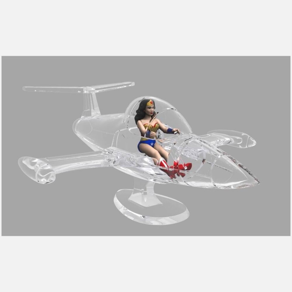 Wonder-Woman-Invisible-Jet-With-Mini-Retro-Figure-Dc-Comics-Legion-of-Collectors-Exclusive-1 -