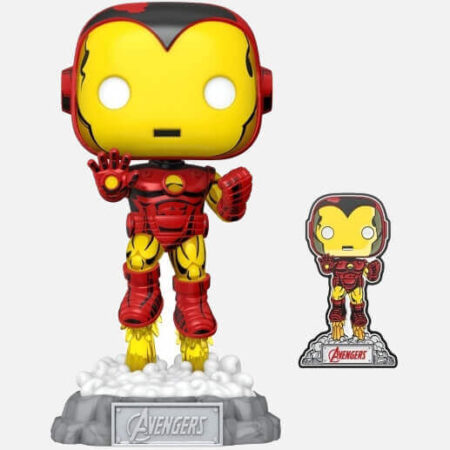 Funko-Pop-Marvel-Avengers-Iron-Man-With-Pin-1172-Bobble-Head-Exclusive -